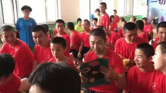 Summer camp children visit a Tangshan rehabilitation centre
