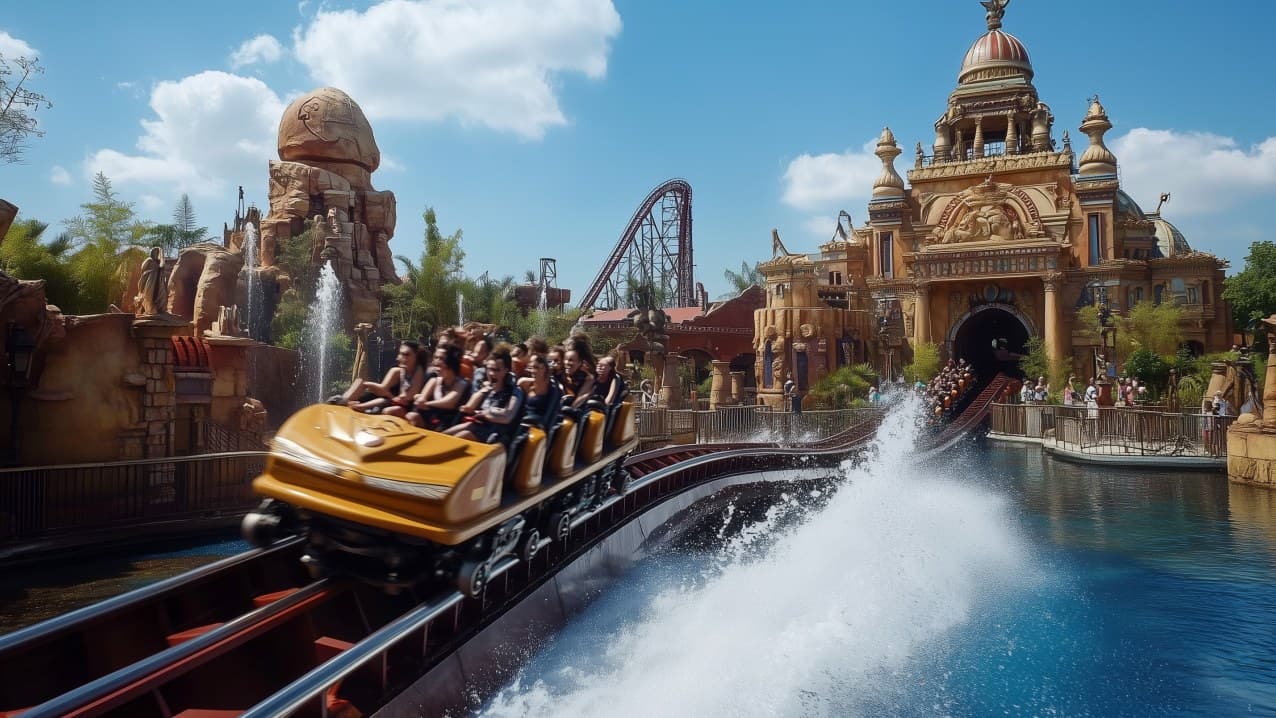 A ride in the themed park