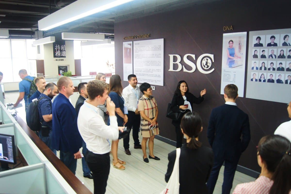 The Russian delegation at the incubator