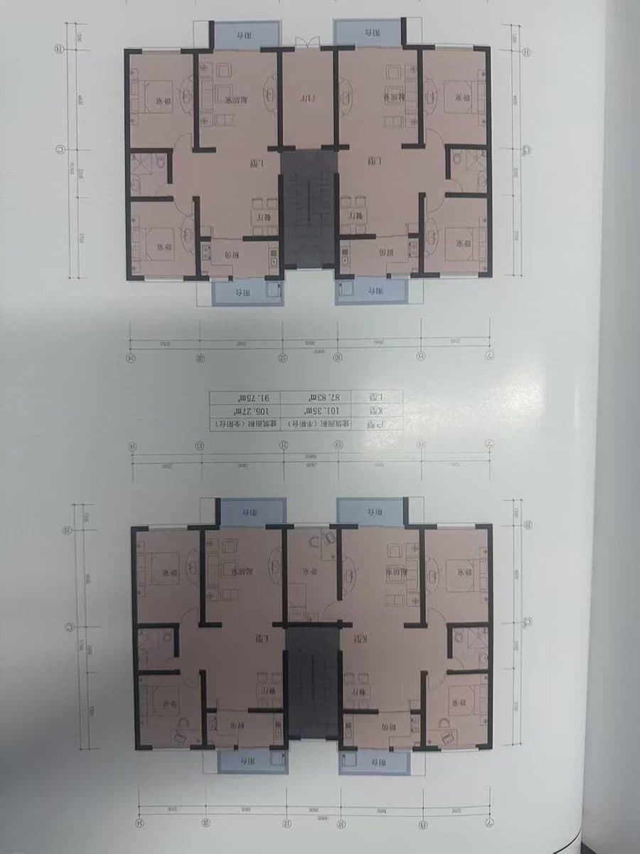 Jingzhong New City, unit floor plan