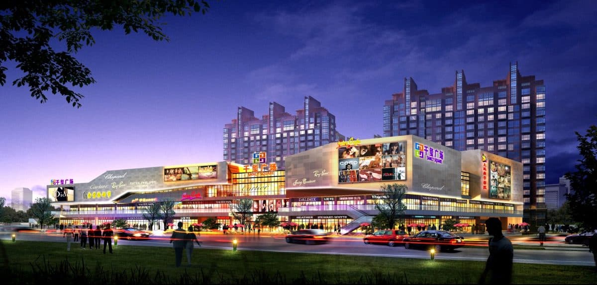 Sancy Square at night, rendering