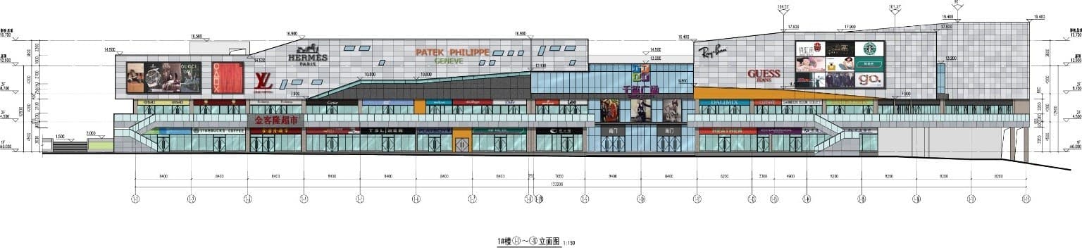 Retail elevation drawing