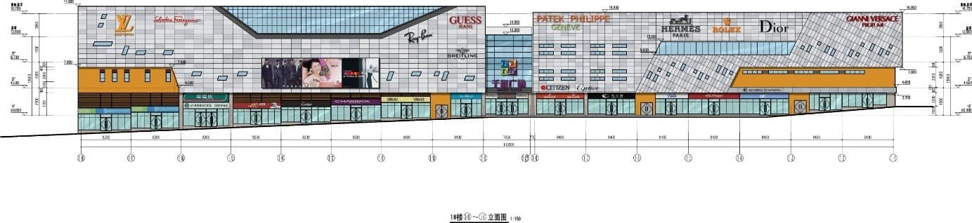 Retail elevation drawing