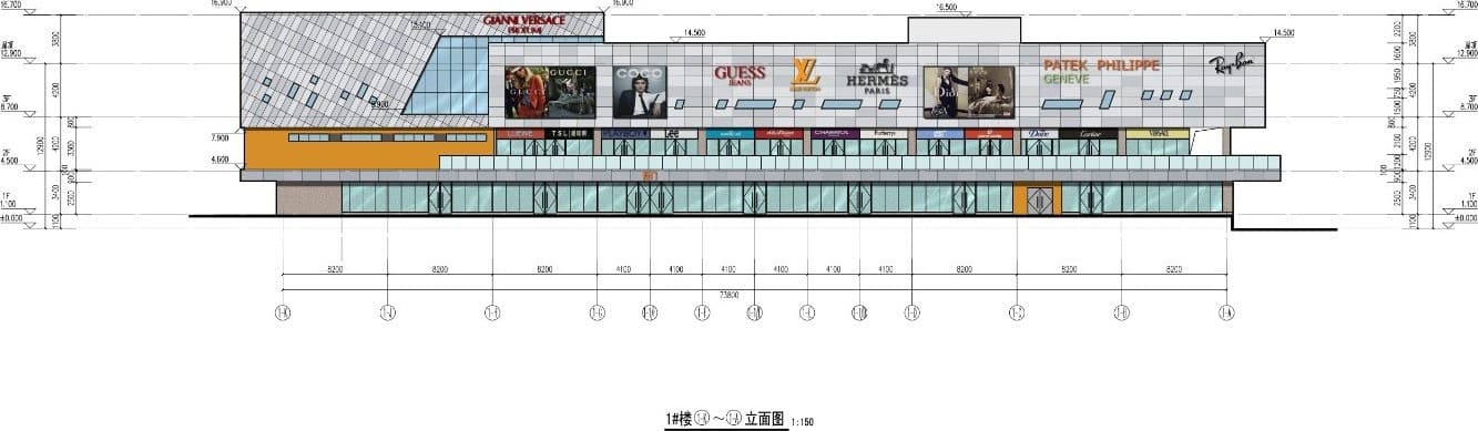 Retail elevation drawing