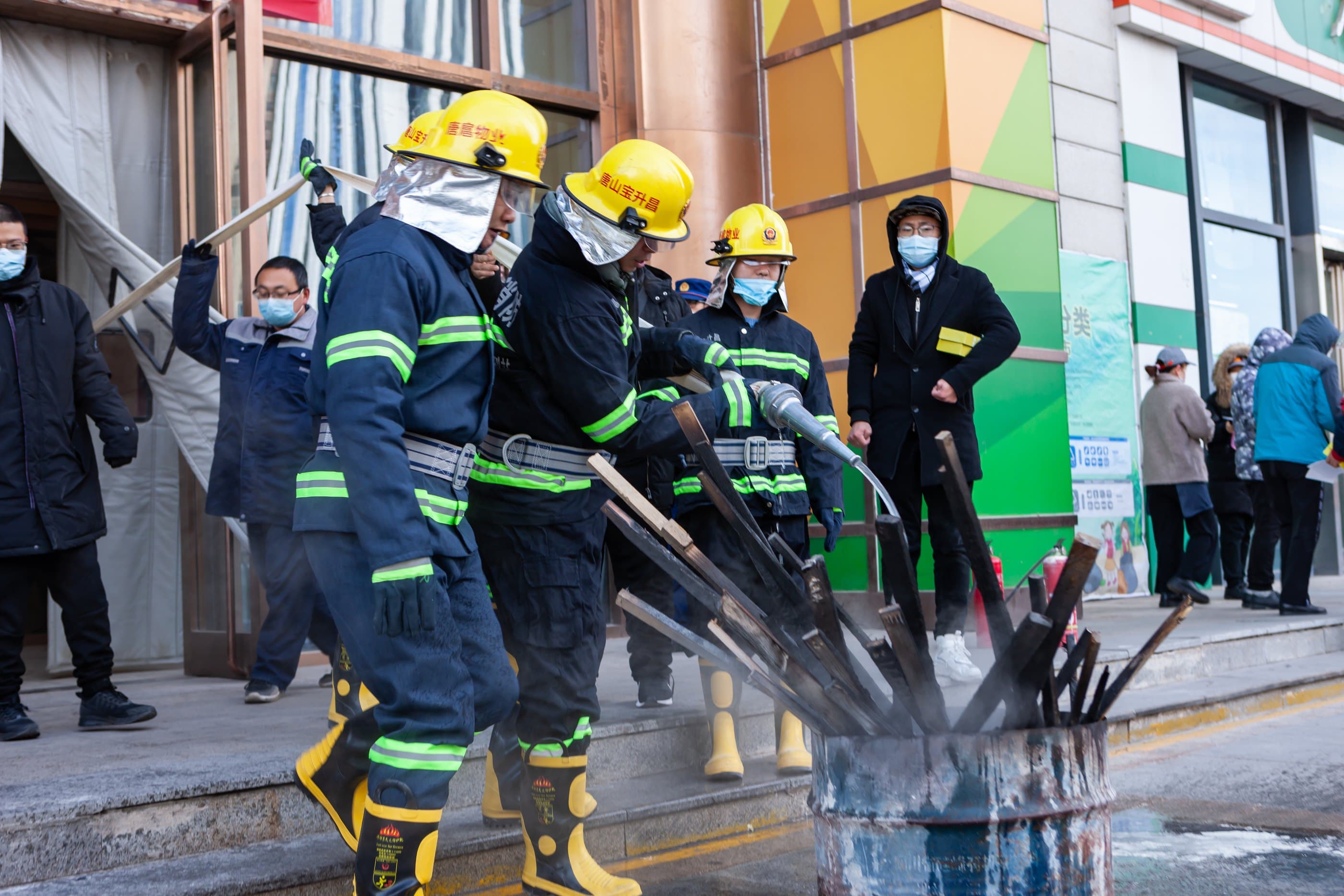 Live-fire drill at BSC Plaza