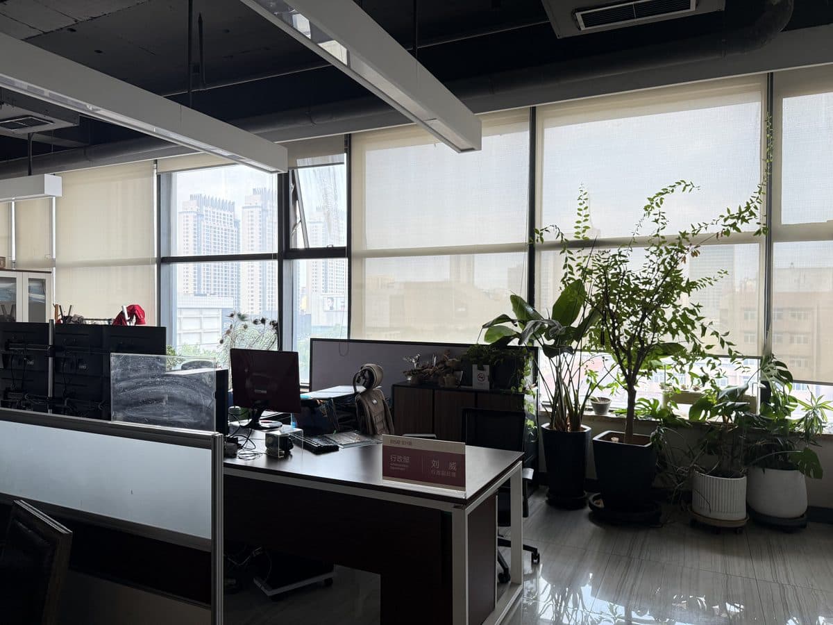 Desks along the window
