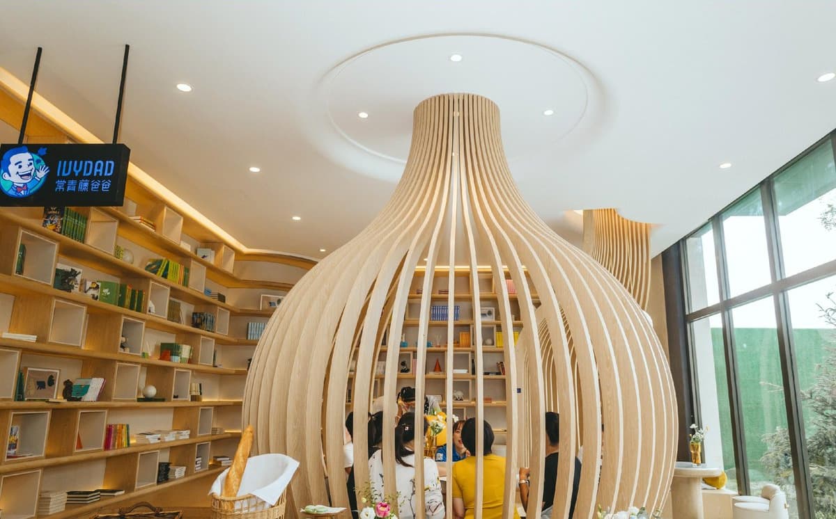 The book lounge on opening day