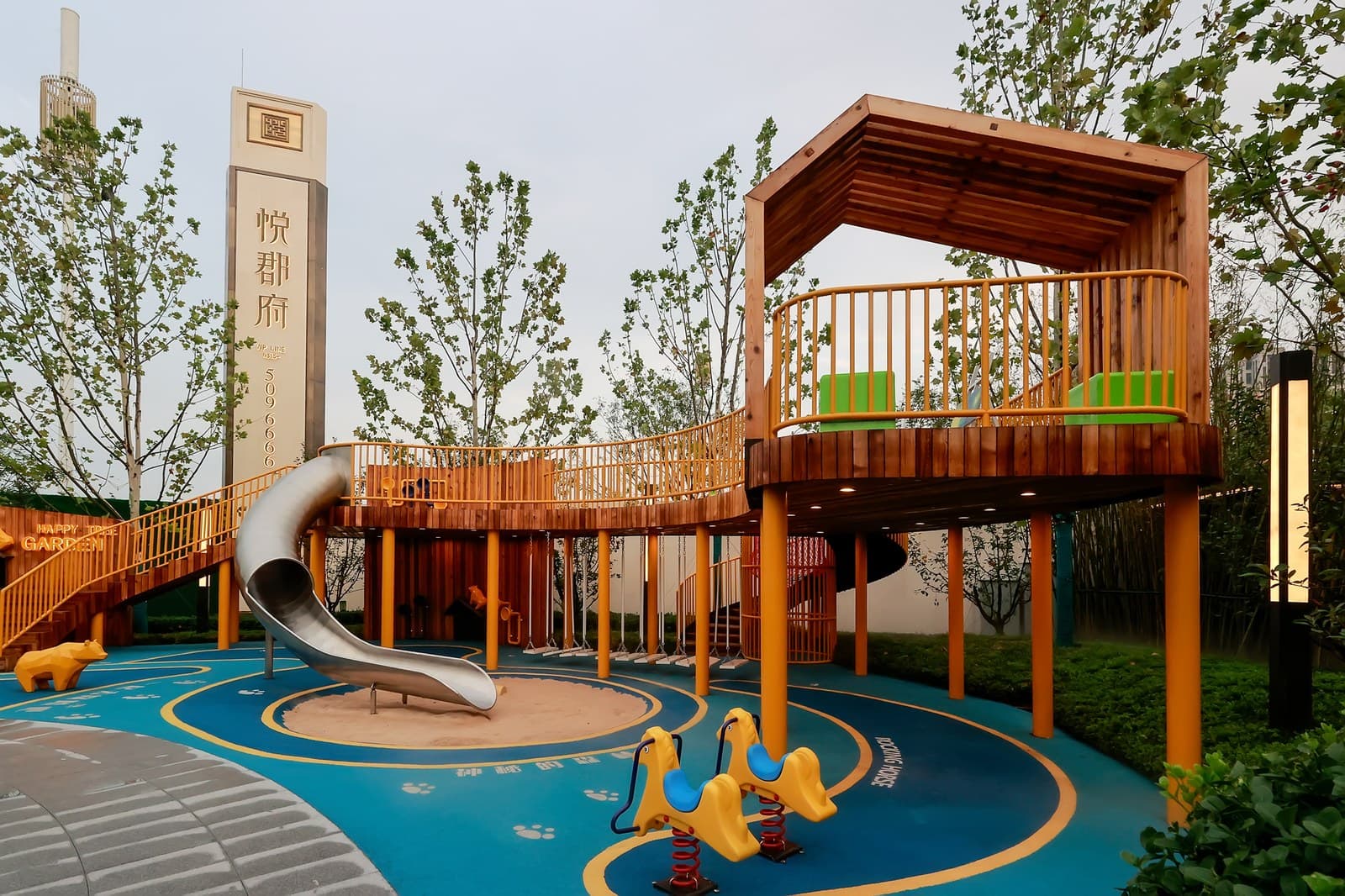 Playground surfacing and seating