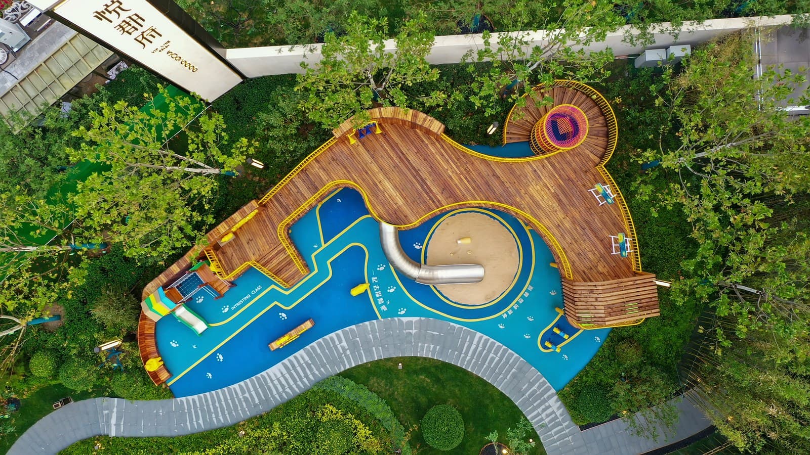 The playground from above