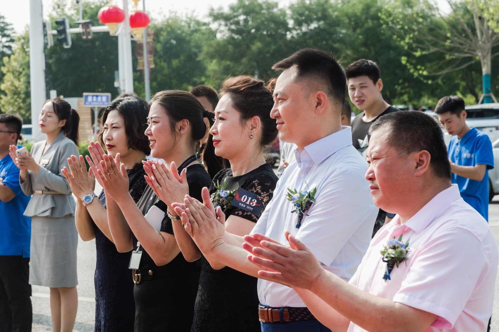 Launch day: guests at the ceremony