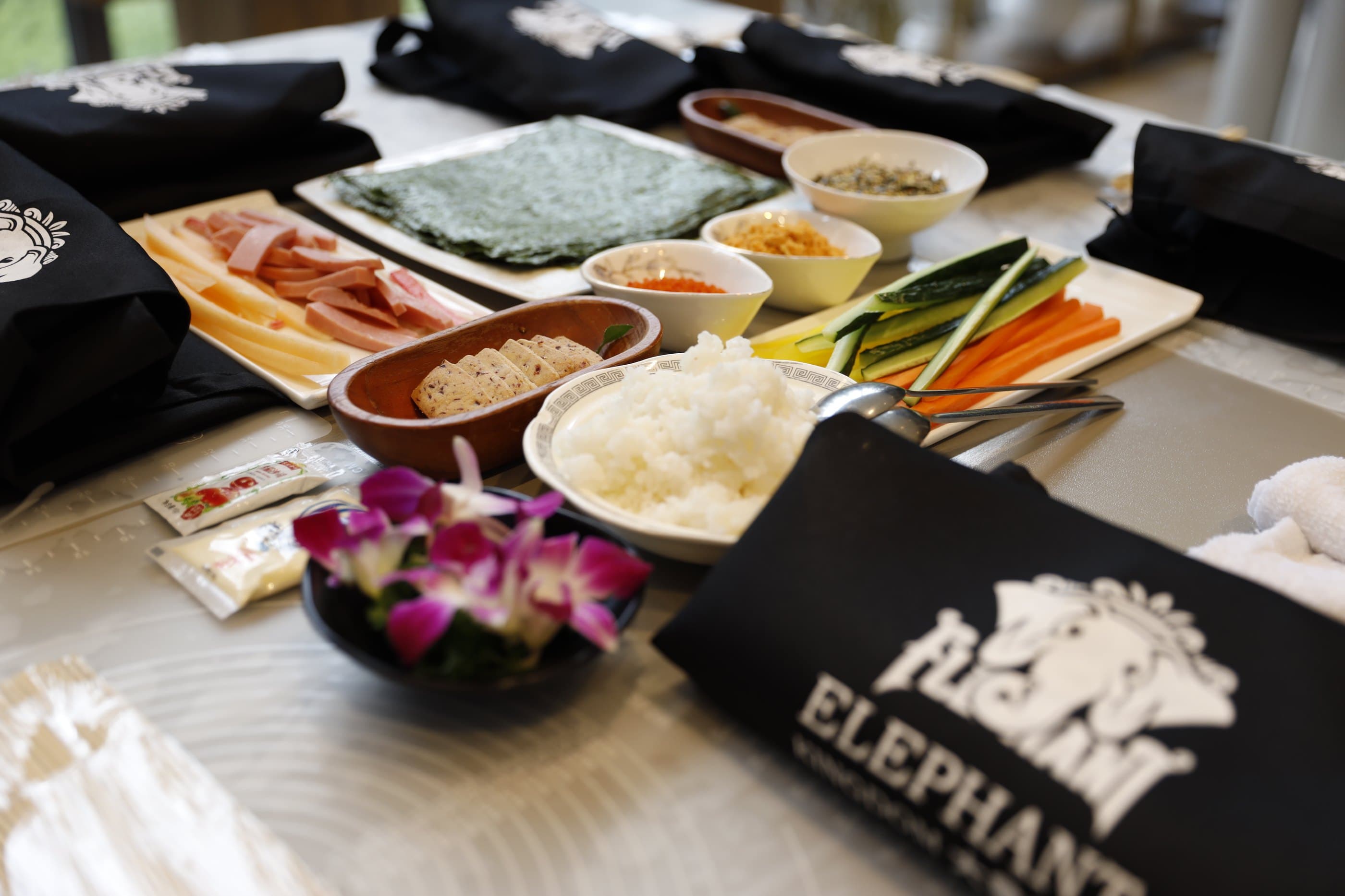 Family sushi workshop at Majestic Palace