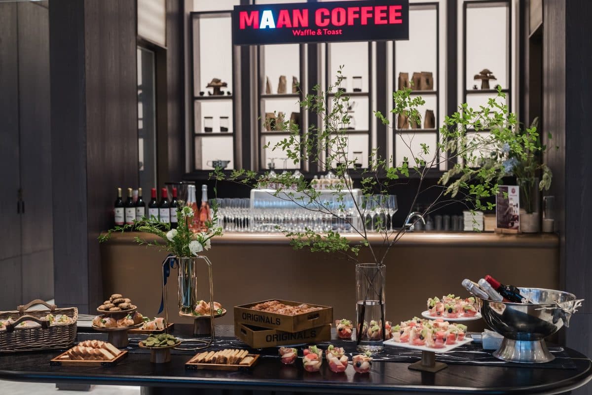 Coffee and refreshment counter at the sales centre