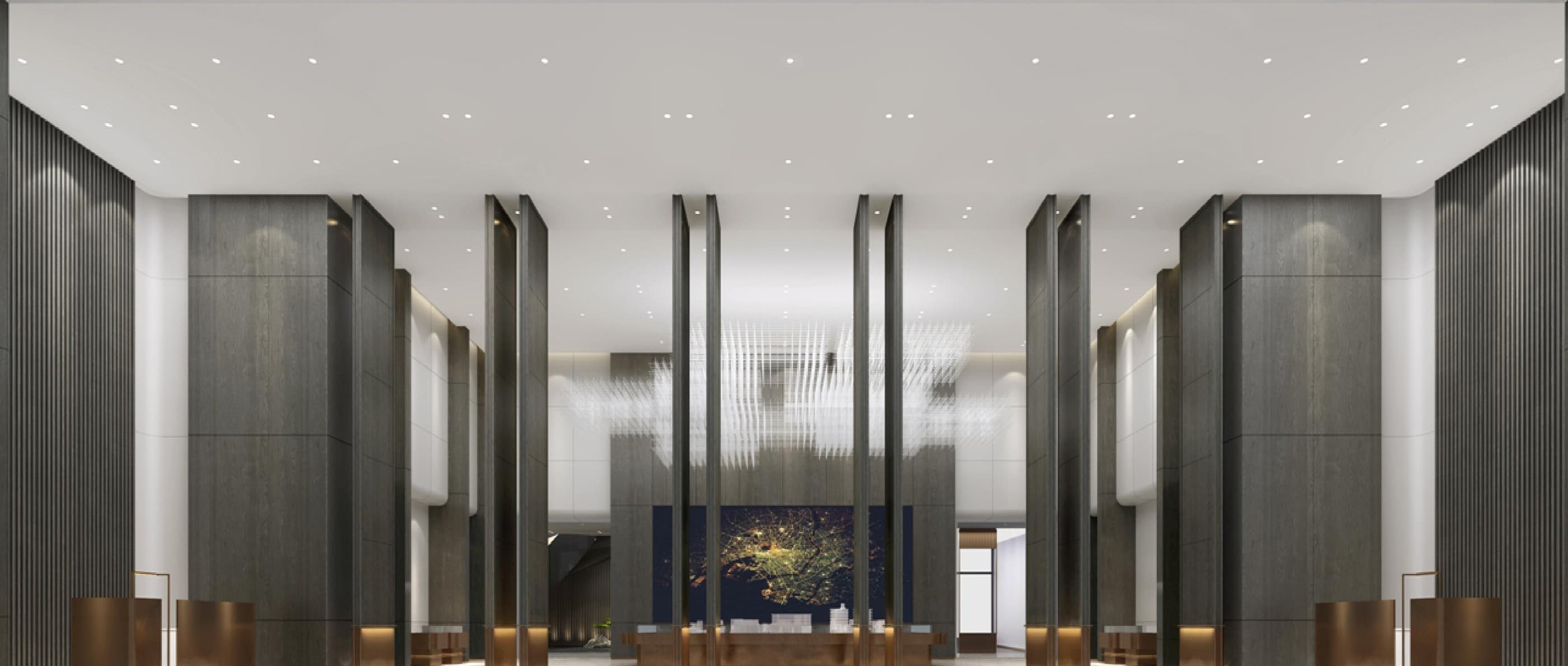 The model display hall, rendering