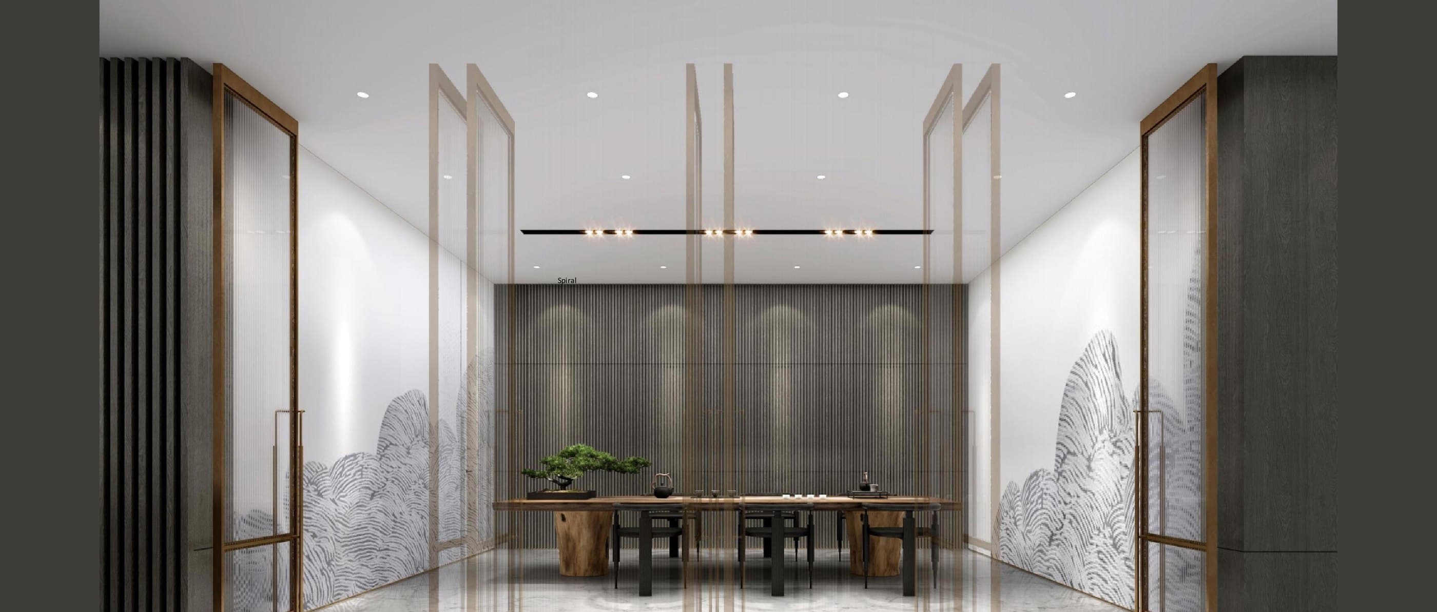 The tea room, rendering