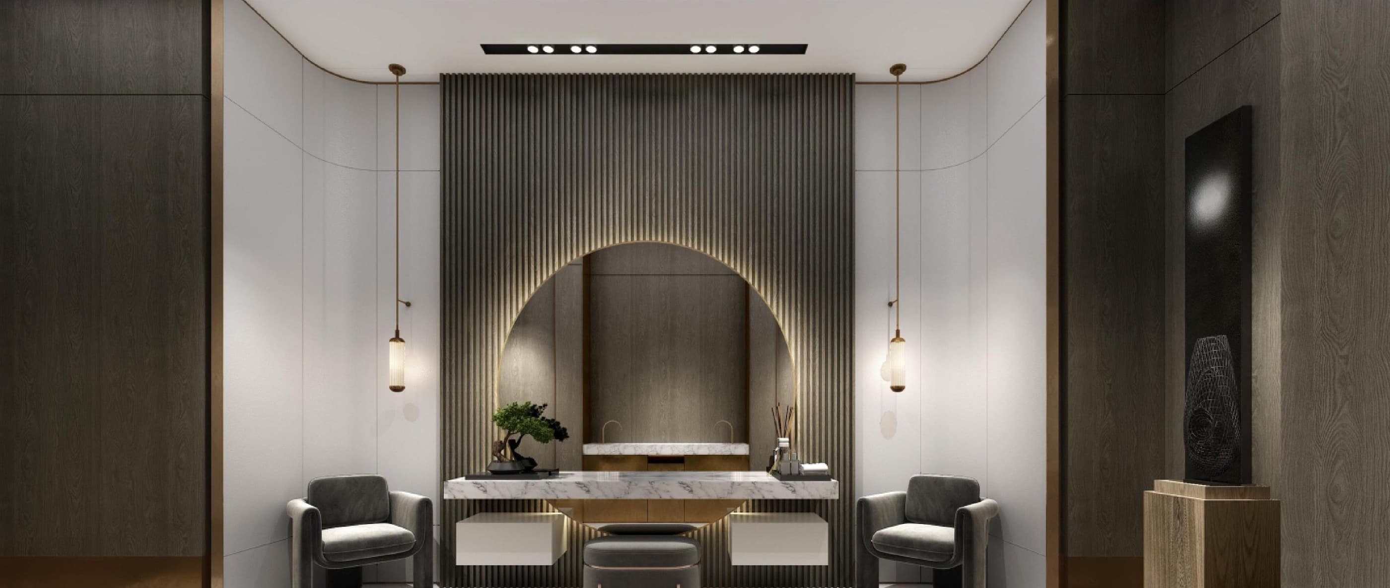 The reception area, rendering