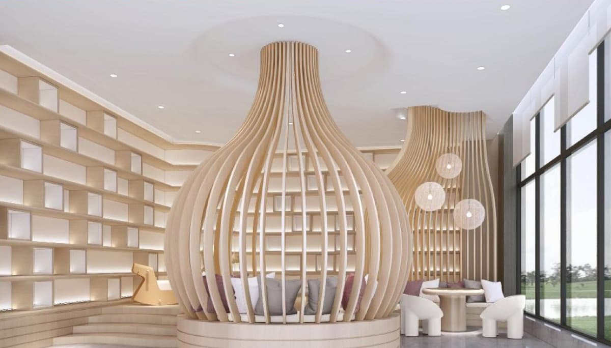 The book lounge, rendering