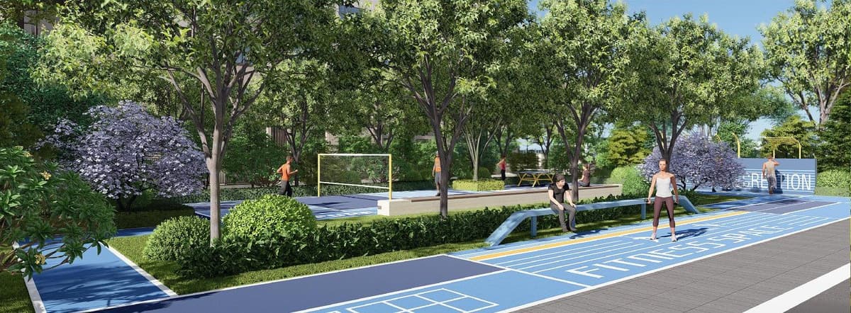 Sports court, rendering