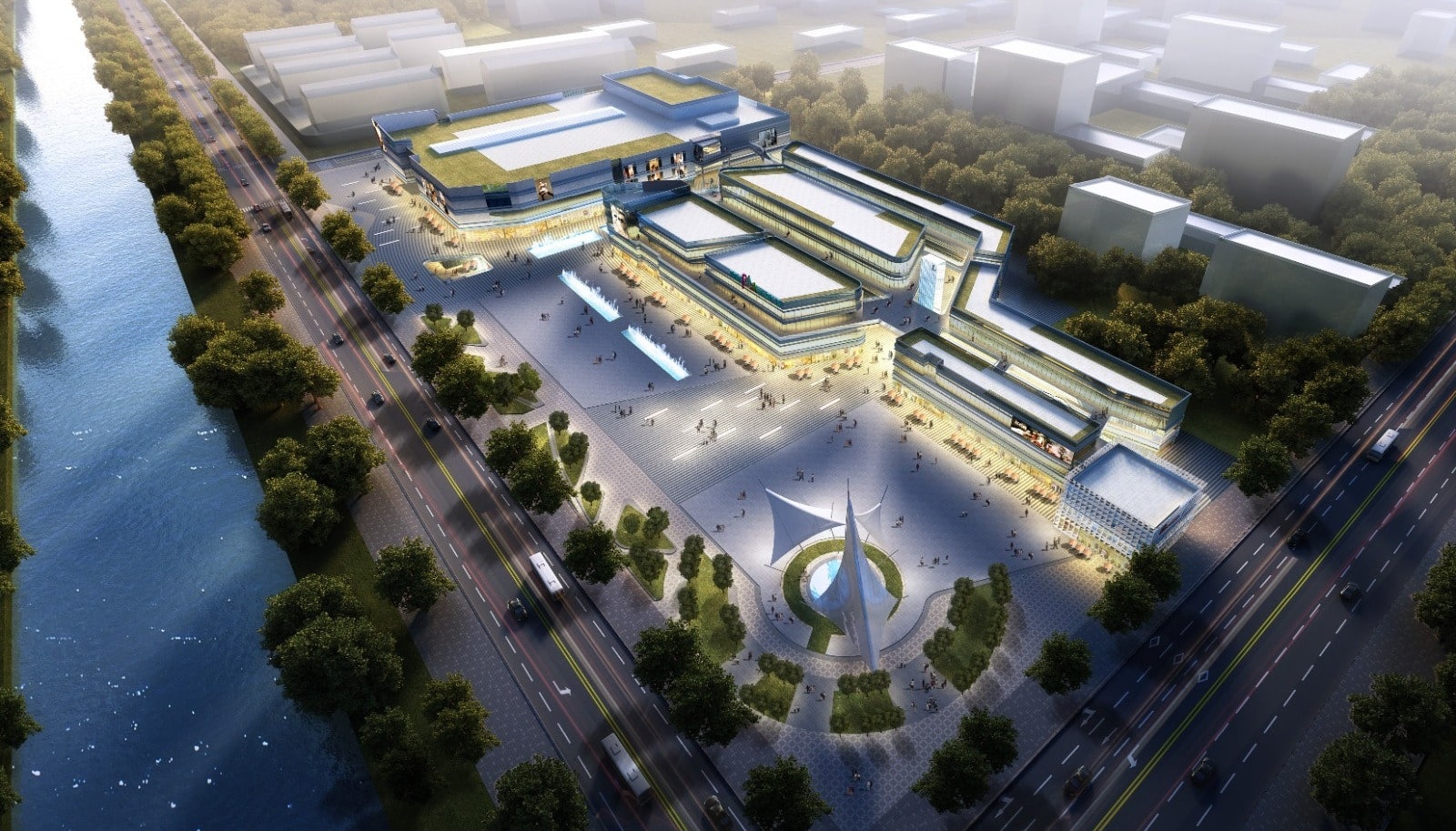 Lively BSC Plaza, aerial rendering