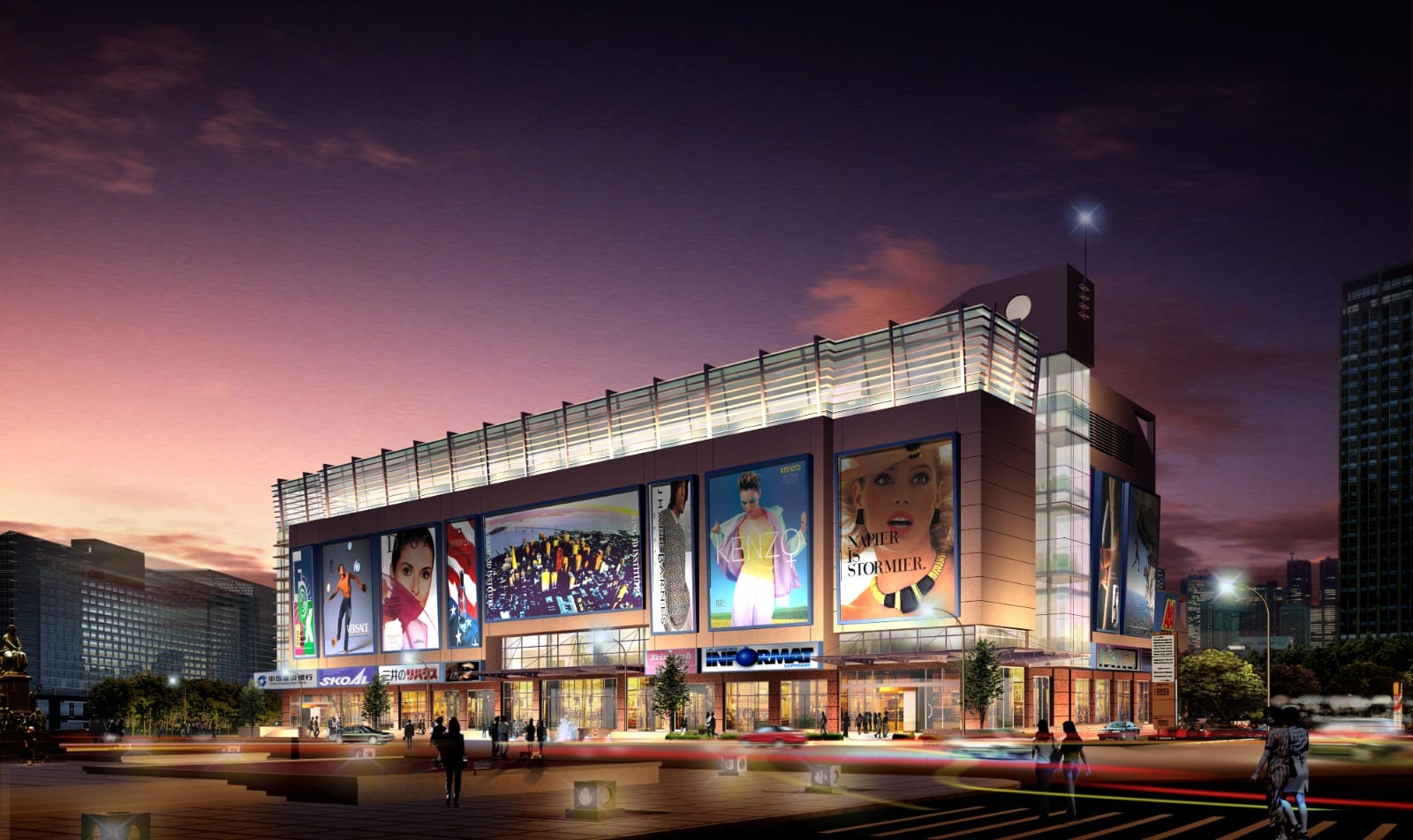 IGO Shopping Center, night rendering