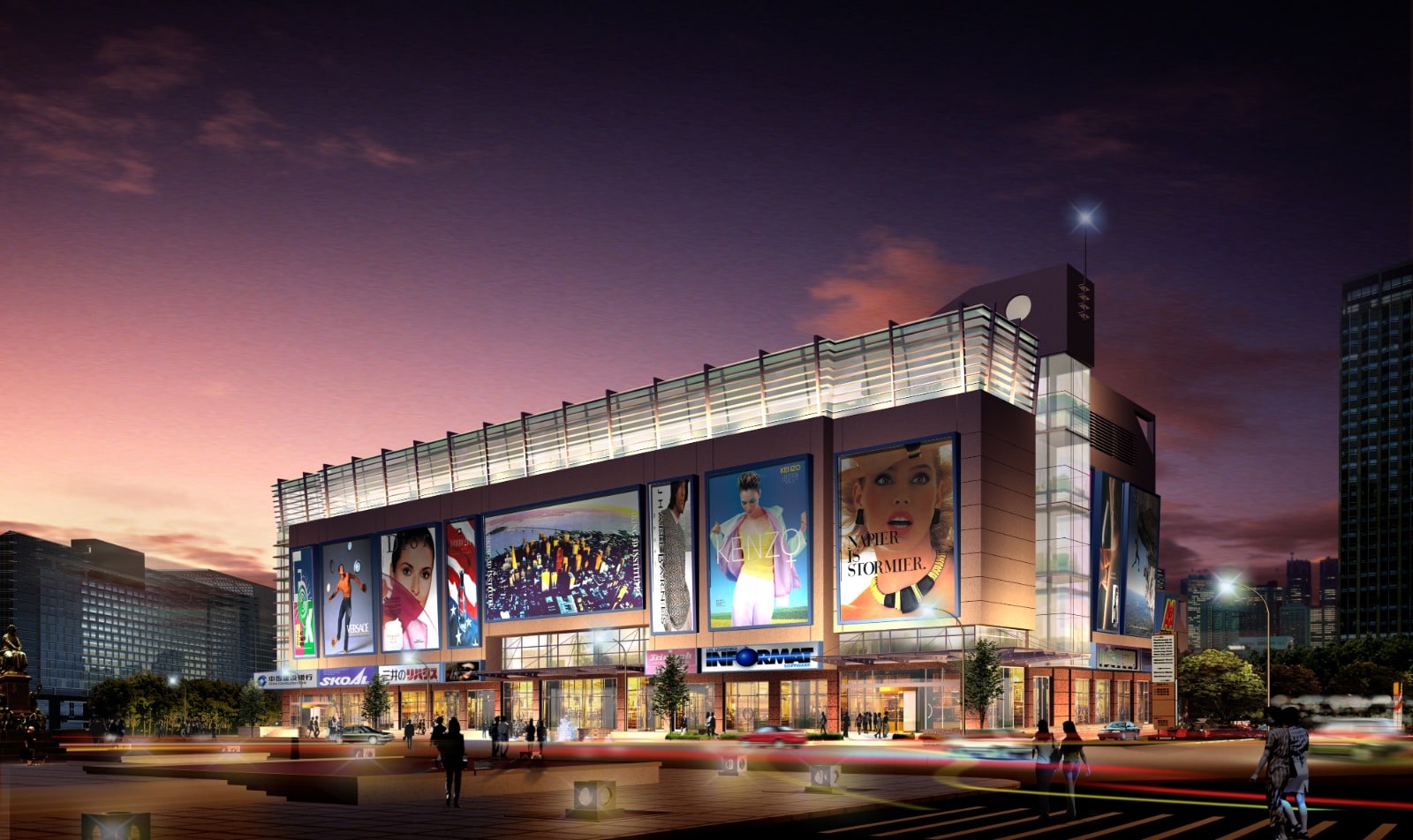 IGO Shopping Center, night rendering