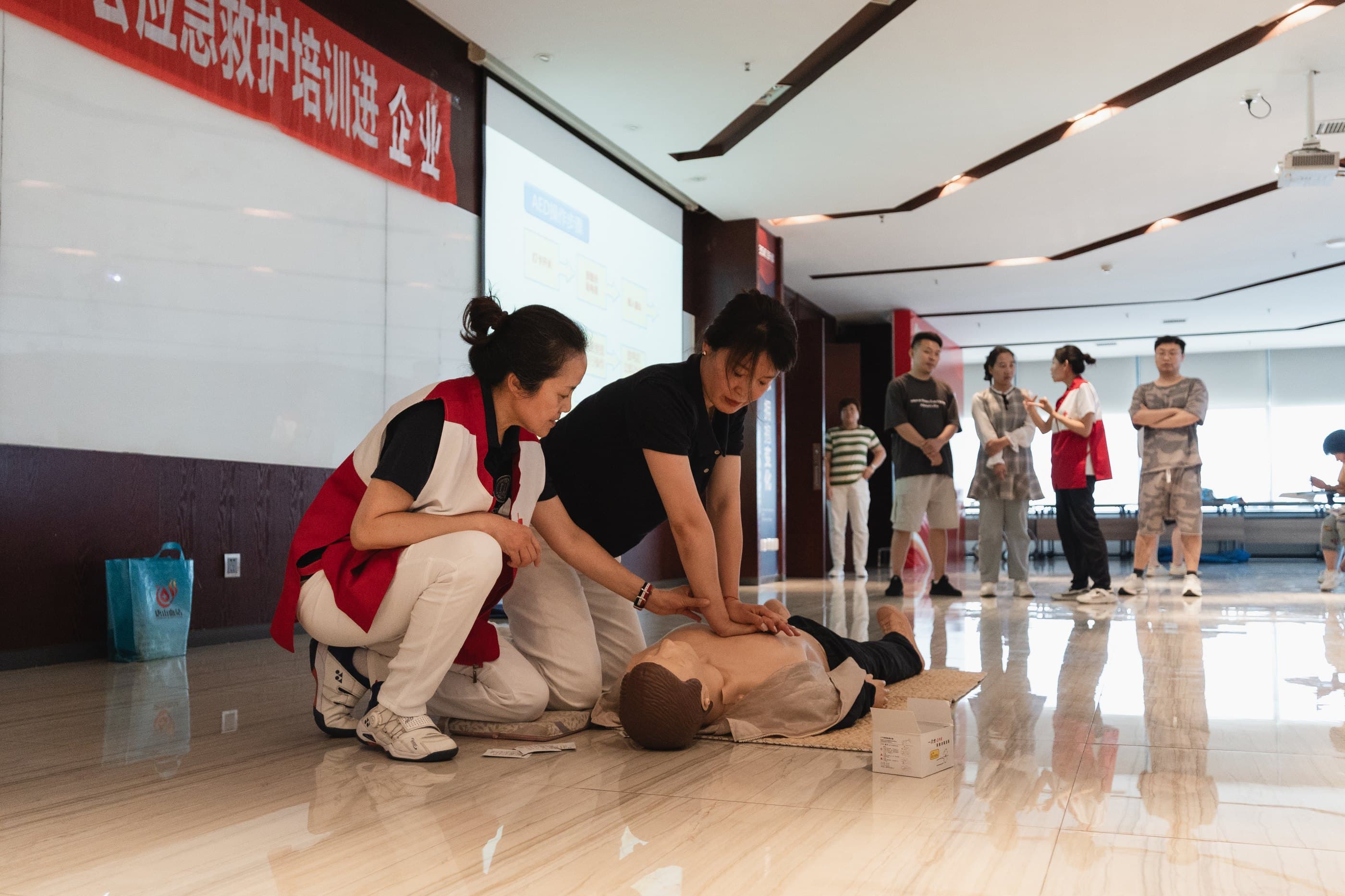 First-aid training at the incubator