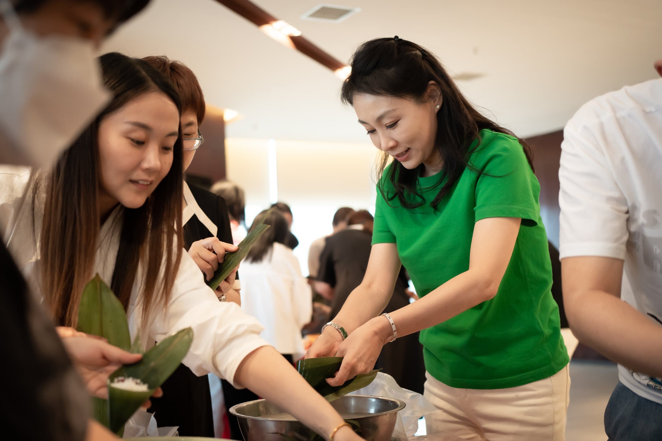 Dragon Boat Festival zongzi making at the incubator