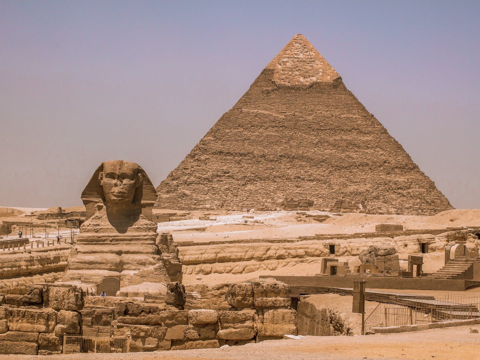 The Sphinx and the Great Pyramid at Giza