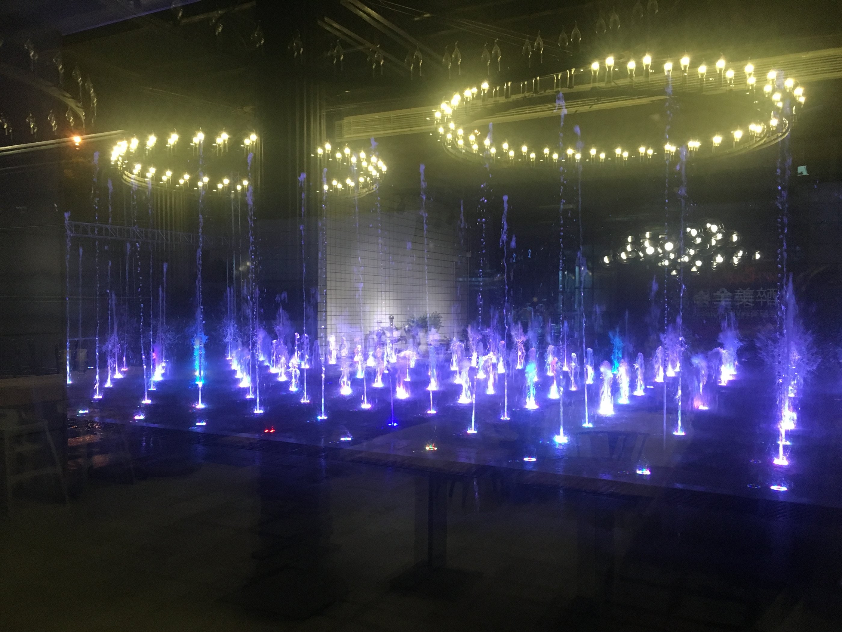 The lighting installation at the event
